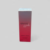 Armani Code Ice perfume box on a gray background