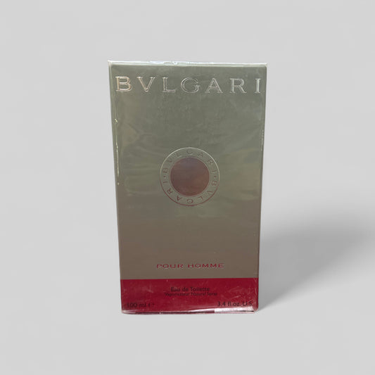 Bulgari Pour Homme perfume packaging on a white background