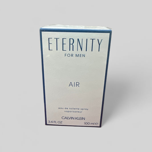 Calvin Klein Eternity for Men Air perfume box on a light gray background