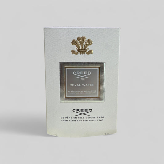 Creed Royal Water packaging on a light gray background