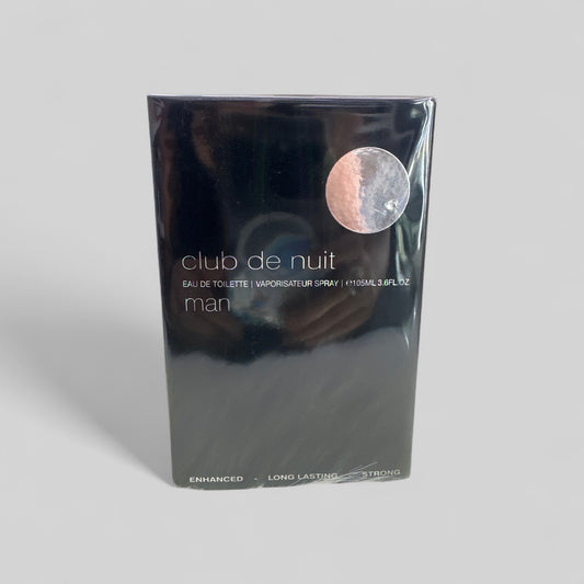 Packaging of 'club de nuit' men's eau de toilette spray on a light gray background